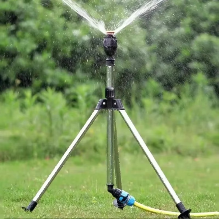 360 Rotary Agricultural Irrigation Tripod Lawn Garden Sprinkler Garden Irrigation Supplies Telescopic Sprinkler Head on Tripod