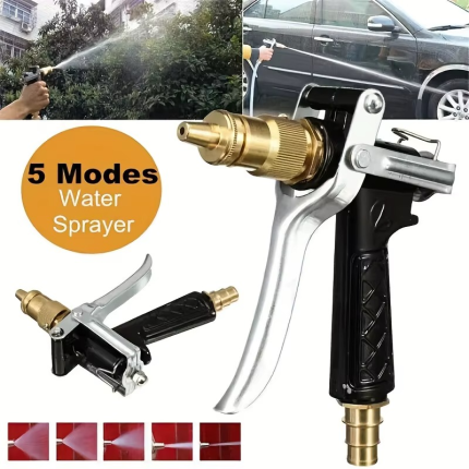 High Pressure Water with Adjustable Metal Hose Nozzle Sprayer for Car Garden Watering Spray Sprinkler Cleaning Tool